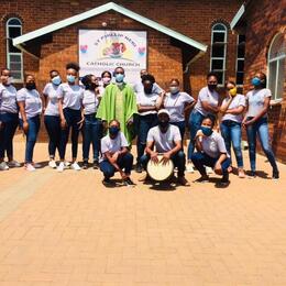 Youth choir visiting from St Albert Vosloorus 13 July 2021