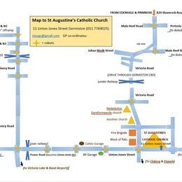 Road Map to St Augustines Catholic Church Germiston