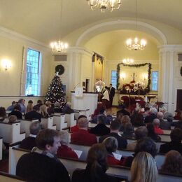 The sanctuary at Christmas