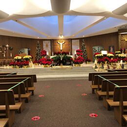 The sanctuary at Christmas