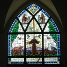 Stained glass window of St. Francis of Assisi