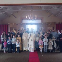 Bishop Hlib visiting the parish for Palm Sunday