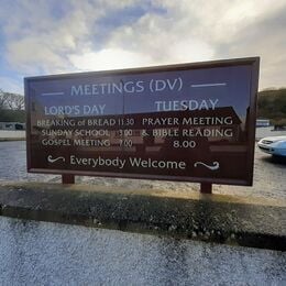 Ballintoy Gospel Hall sign