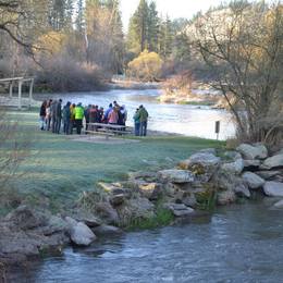 Sunrise service on Easter morning at Pine River Park