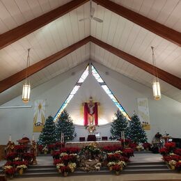 Inside the church