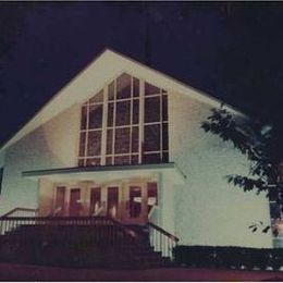 The Church lit up at Night