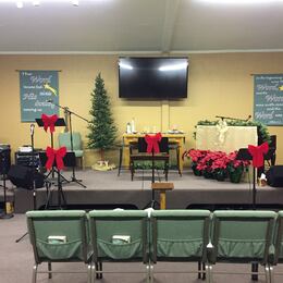 The sanctuary at Christmas