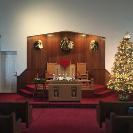 The sanctuary at Christmas