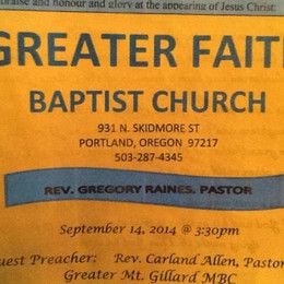 Greater Faith Baptist Church, Portland, Oregon, United States