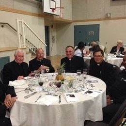 Dinner at St. Anthony’s School Gym on Keith Road, West Vancouver