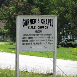 Garners Chapel CME Church sign - photo courtesy of gravrgrl