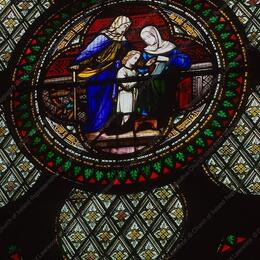 Stained glass - Timothy with Eunice and Lois