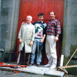 Front door installation 1995 - photo courtesy of Martin McDowell