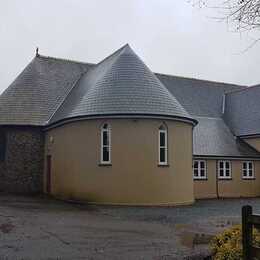 Tregadillett Church from the car park