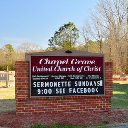 Chapel Grove UCC churgh sign - photo courtesy of Douglas W. Reynolds, Jr