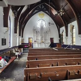 Total Family Christian Center interior (2022) - photo courtesy of Abandoned, Roadside and Historic Urbex