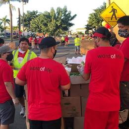 Food Distribution at The Old Kapolei Kmart  Parking Lot - December 13, 2020