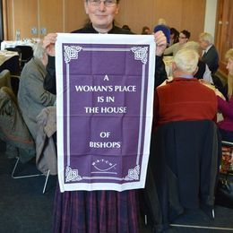 Canon Clare and her Tea Towel