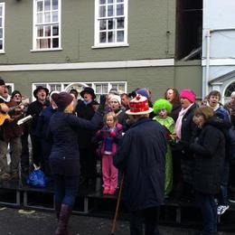 Singing carols at the Yuletide Festival