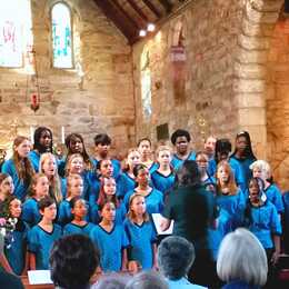 The Cape Town Children's Choir singing at the morning's service