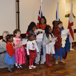 FAC Children singing at Sunday Christmas Celebration 2015