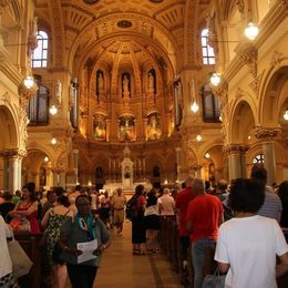 Sunday mass at the Church of St. Francis Xavier