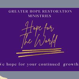 Greater Hope Restoration Ministries, Pittsburgh, Pennsylvania, United States