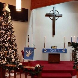 The sanctuary at Christmas