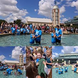 Plano Campus outdoor baptisms 2016