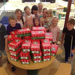 Christmas shoe boxes for Samaritan Purse