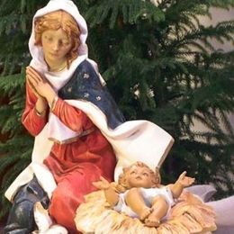 Closeup of Mary and the baby Jesus