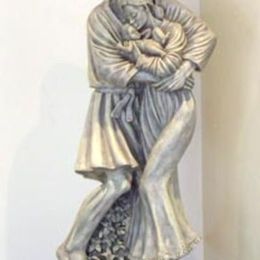 Holy Family statue in church lobby