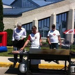 Preparing lunch for the Canada Day celebration