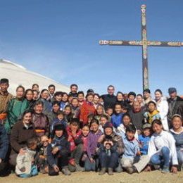 Father Peter Turrone  at the Consolata mission in Mongolia