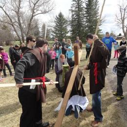 Station of the Cross in the park, 2015