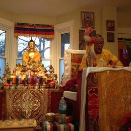 White Mahakala prosperity vase consecration, Dec. 2012