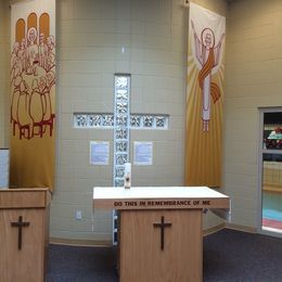 The new altar at the Holy Cross Elementary School Chapel