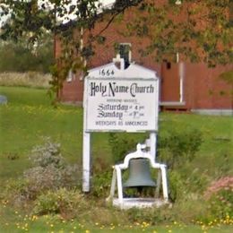 Holy Name Church sign