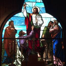 Stained Glass Window of the Ascension of Christ