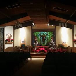 The sanctuary at Christmas