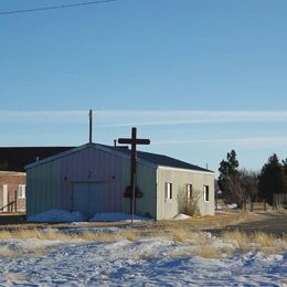 St. Brendan Mission Church Jeffrey City WY - photo couresy of  Churches of the West  - A blog dedicated to photographs of churches and church architecture in the Rocky Mountain West.