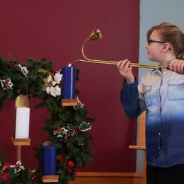 Lighting the first advent candle