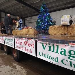 Getting ready for Luca's Santa Claus Parade