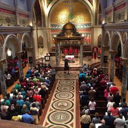 Sunday worship at St Anthony Cathedral Basilica