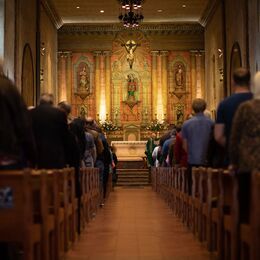 Sunday mass at Santa Barbara Mission