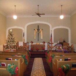 The sanctuary at Christmas