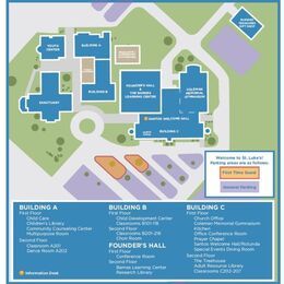 Parking areas at St. Luke's