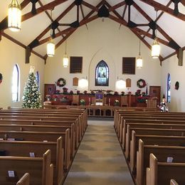 The sanctuary at Christmas