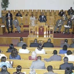 Presiding Bishop Edward Smith preaces the daily message