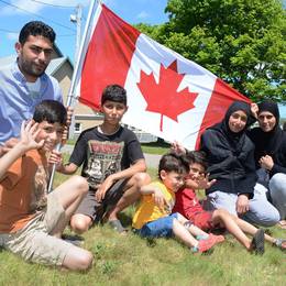 Our Syrian family celebrates their First Canada Day